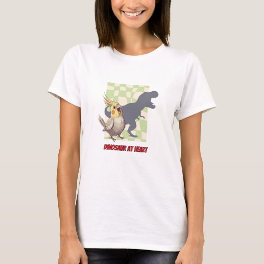 Cockatiel - Dinosaur At Heart T-shirt (Voorkant)