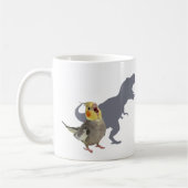 Cockatiel Dinosaur Roar Personalized Gift Koffiemok (Links)