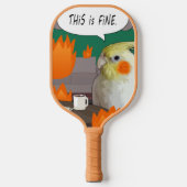 Cockatiel Dit is een prima thema Funny Sarcastic B Pickleball Paddle (Voorkant)