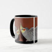 Cockatiel Duo Mok (Voorkant links)