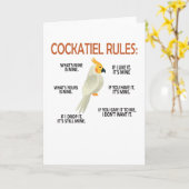 Cockatiel Eigenaar Gifts Bird Cockatiel Parrot Lov Kaart (Gele Bloem)