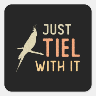 Cockatiel eigenaren gewoon Tiel met het Cockatiels Vierkante Sticker