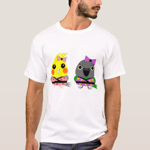 Cockatiel en Senegal Parrot in Kimonos T-shirt