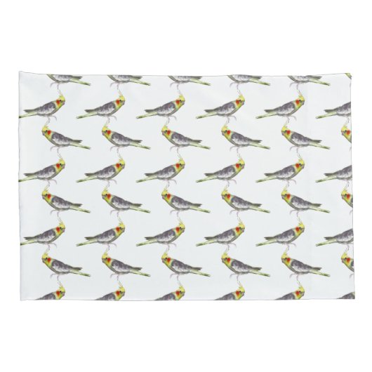 Cockatiel Frenzy Kussensloop (kies kleur) (Achterkant-Rechts)