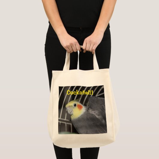 Cockatiel Grocery Canvas tas (Voorkant (product))