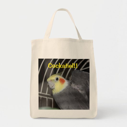 Cockatiel Grocery Canvas tas (Voorkant)
