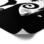 Cockatiel Halloween Costume Moon Silhouette Creepy Poster (Hoek)