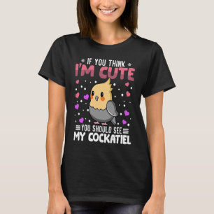 Cockatiel Heart Valentijnsdag Animal voor vrouwen T-shirt