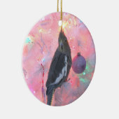 Cockatiel in kerstboomversiering keramisch ornament (Rechts)