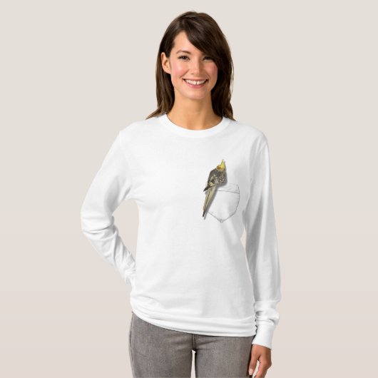 Cockatiel in uw zak t-shirt (Voorkant volledig)