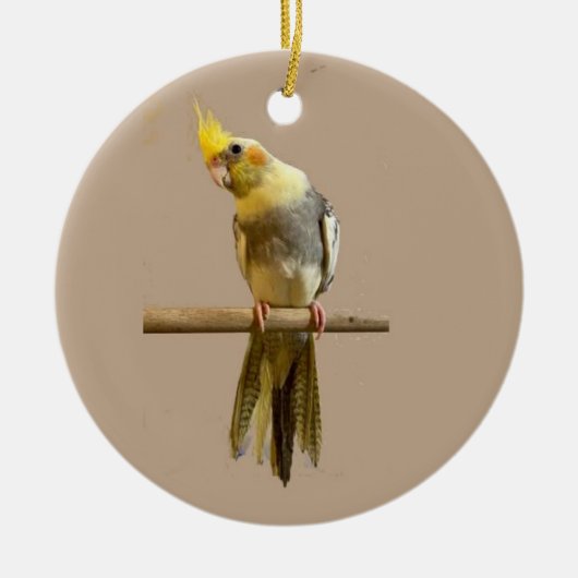 Cockatiel Keramisch Ornament (Voorkant)