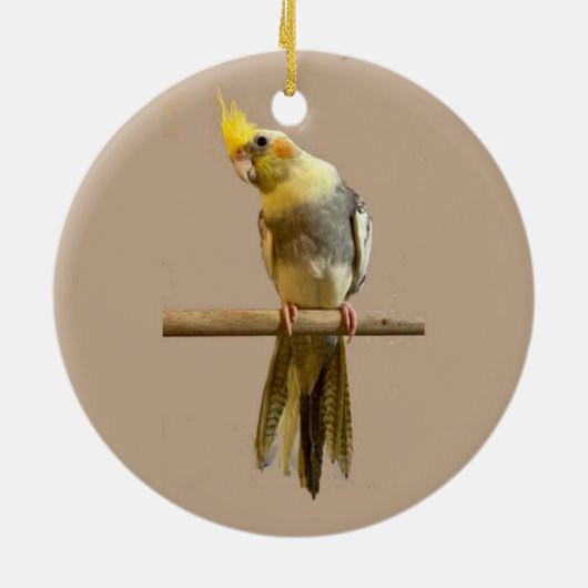 Cockatiel Keramisch Ornament (Achterkant)