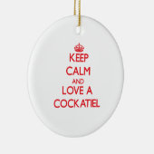 Cockatiel Keramisch Ornament (Rechts)