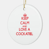 Cockatiel Keramisch Ornament (Links)