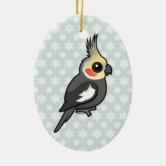 Cockatiel Keramisch Ornament (Achterkant)