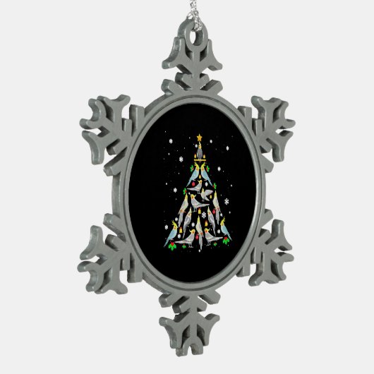 Cockatiel kerstboom Funny Cockatiel Bird Chri Tin Sneeuwvlok Ornament (Links)
