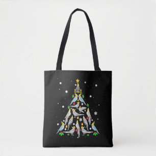Cockatiel kerstboom Funny Cockatiel Bird Chri Tote Bag