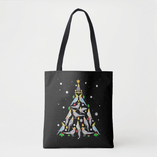 Cockatiel kerstboom Funny Cockatiel Bird Chri Tote Bag (Voorkant)
