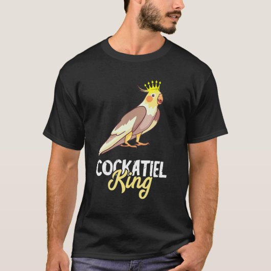 Cockatiel King Crown Cockatau Bird Owner Parrot P T-shirt (Voorkant)