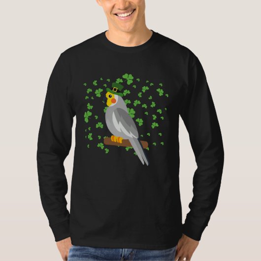 Cockatiel Leprechaun Shamrock St Patricks Day T-shirt (Voorkant)