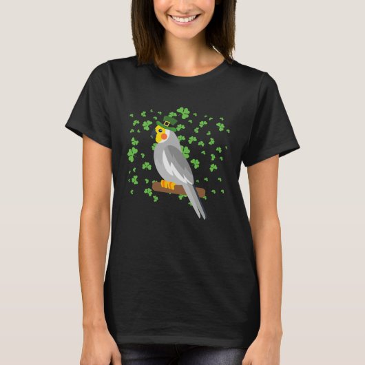 Cockatiel Leprechaun Shamrock St Patricks Day T-shirt (Voorkant)