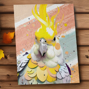 Cockatiel Leuk Huisdier Vogel Dierenvriend Geel Gr Legpuzzel