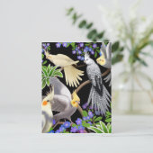 Cockatiel Love Briefkaart (Staand voorkant)