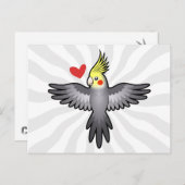 Cockatiel Love Briefkaart (Voorkant / Achterkant)