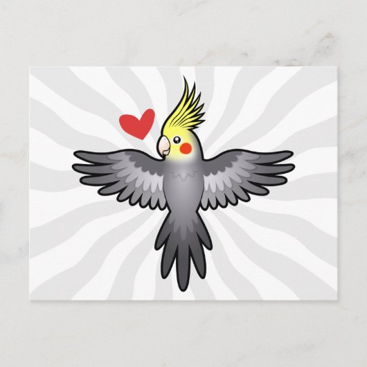 Cockatiel Love Briefkaart (Voorkant)