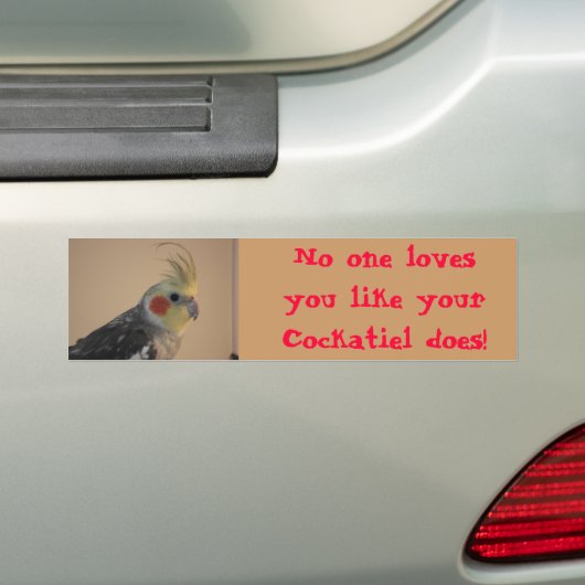 Cockatiel Love Bumpersticker (Op auto)