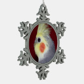 Cockatiel Love Pewter Ornament (Links)