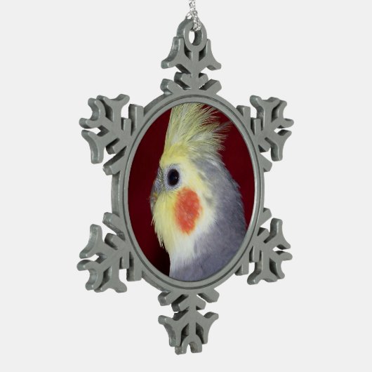 Cockatiel Love Pewter Ornament (Links)