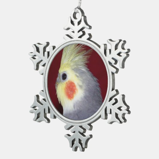 Cockatiel Love Pewter Ornament (Rechts)