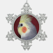 Cockatiel Love Pewter Ornament (Voorkant)