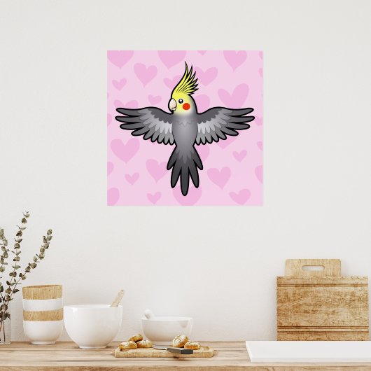 Cockatiel Love Poster (Keuken)