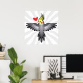 Cockatiel Love Poster (Thuiskantoor)
