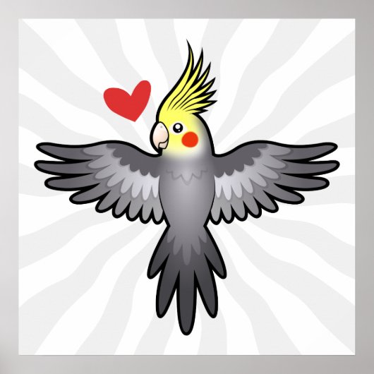 Cockatiel Love Poster (Voorkant)