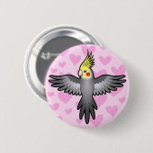 Cockatiel Love Ronde Button 5,7 Cm (Voorkant /achterkant)