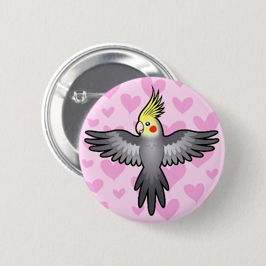 Cockatiel Love Ronde Button 5,7 Cm (Voorkant /achterkant)