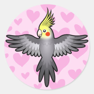 Cockatiel Love Ronde Sticker