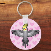 Cockatiel Love Sleutelhanger (Voorkant)