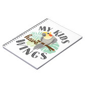 Cockatiel mama Papa Pet Bird Mijn Kinderen hebben  Notitieboek (Linkerzijde)