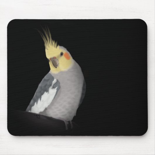 Cockatiel Mousepad (Landschap) Muismat (Voorkant)