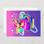 Cockatiel Neon-Briefkaart Briefkaart (Voorkant / Achterkant)