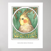 Cockatiel Nouveau Poster (Voorkant)