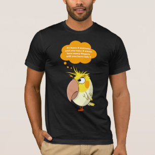 Cockatiel papegaai Kijk uit voor je vingers! T-shirt