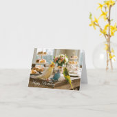 Cockatiel Parakeet Budgies Pet Bird Lover Birthday Kaart (Gele Bloem)