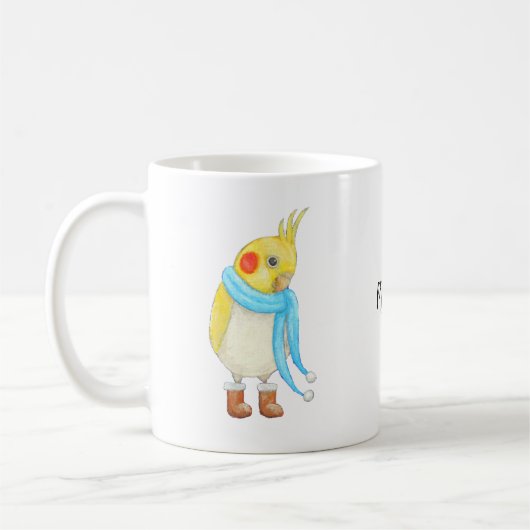 Cockatiel Parrot Budgie Pet Bird Lover Custom Gift Koffiemok (Links)