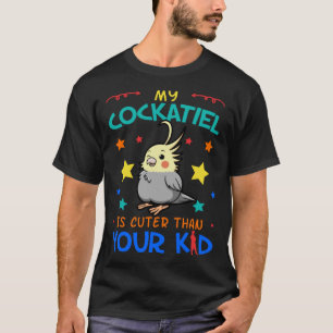 Cockatiel Parrot Cockatau Lutino Quarrion Weiro Bi T-shirt