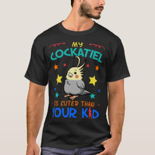 Cockatiel Parrot Cockatau Lutino Quarrion Weiro Bi T-shirt